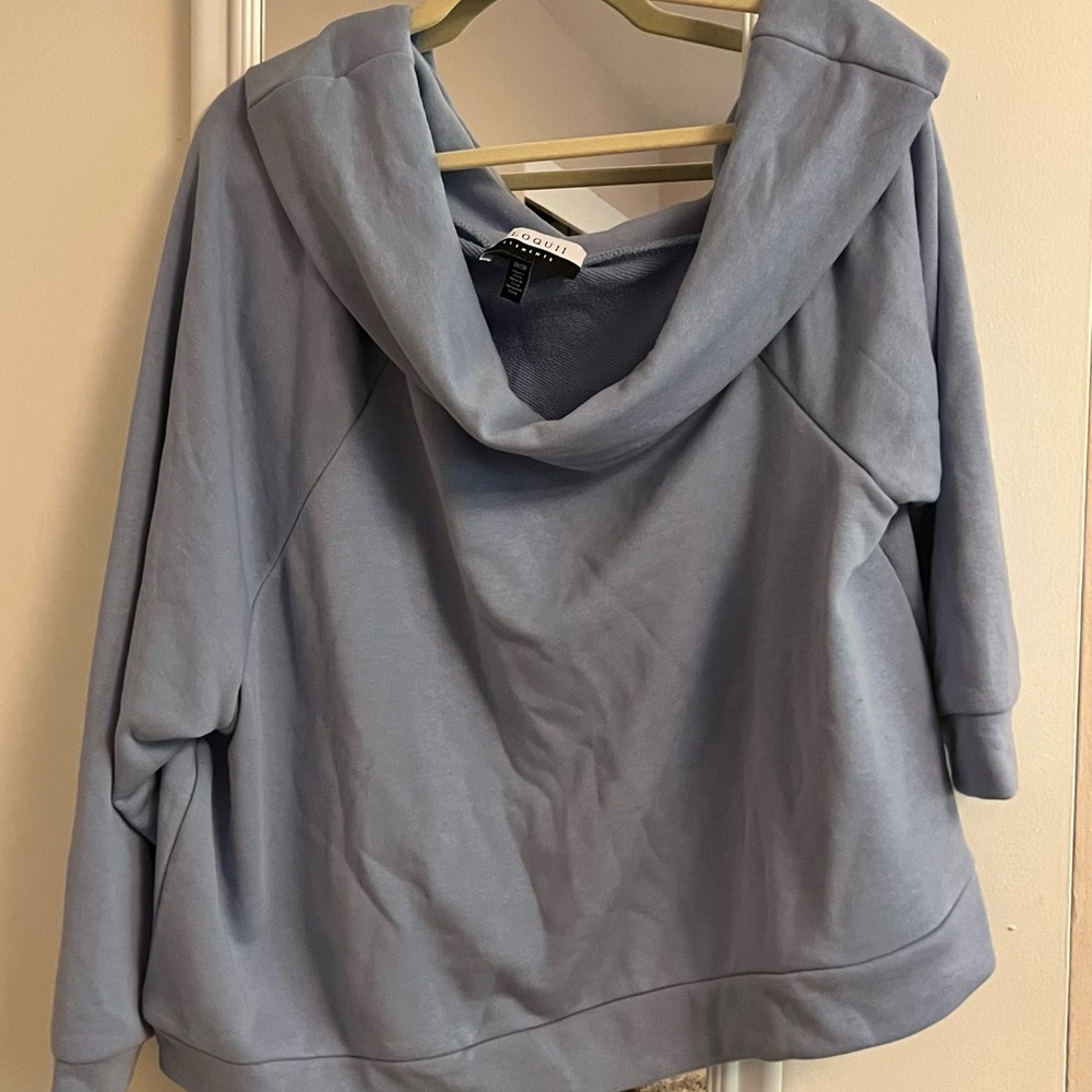 Off the shoulder plus size sweatshirt by Eloquii